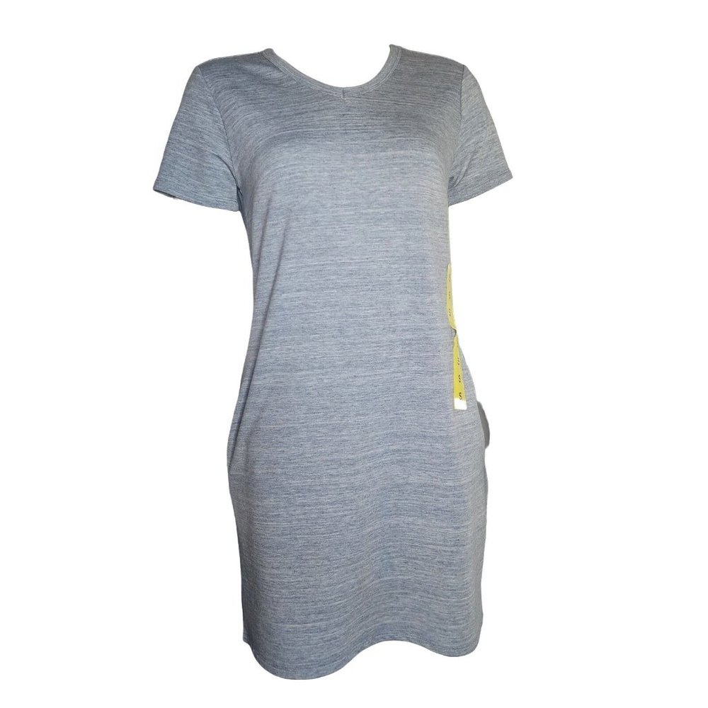 NWT 32‎ DEGREES COOL Solid Blue Fleece Lined Pullover Dress Womens Size S Small